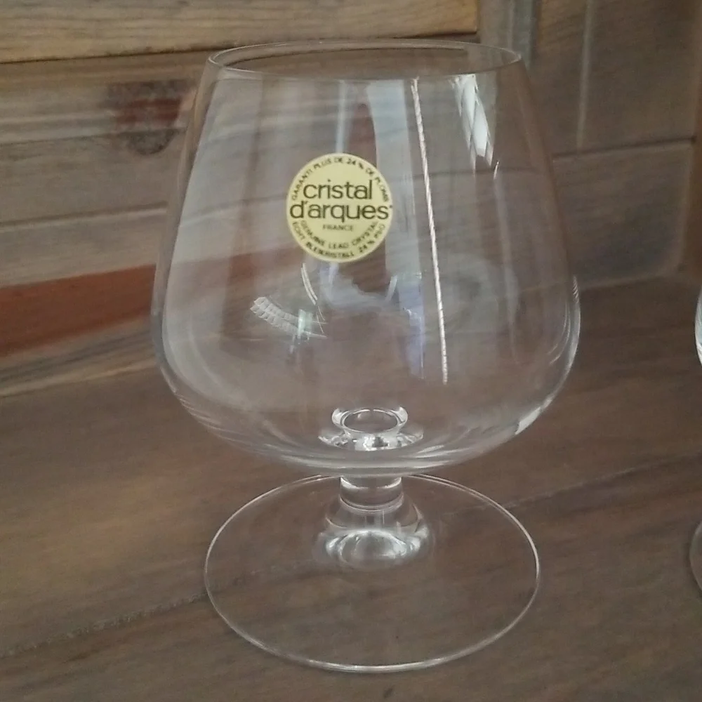Cristal d’arques France Garanti Plus 24% Lead Crystal Brandy Snifters.